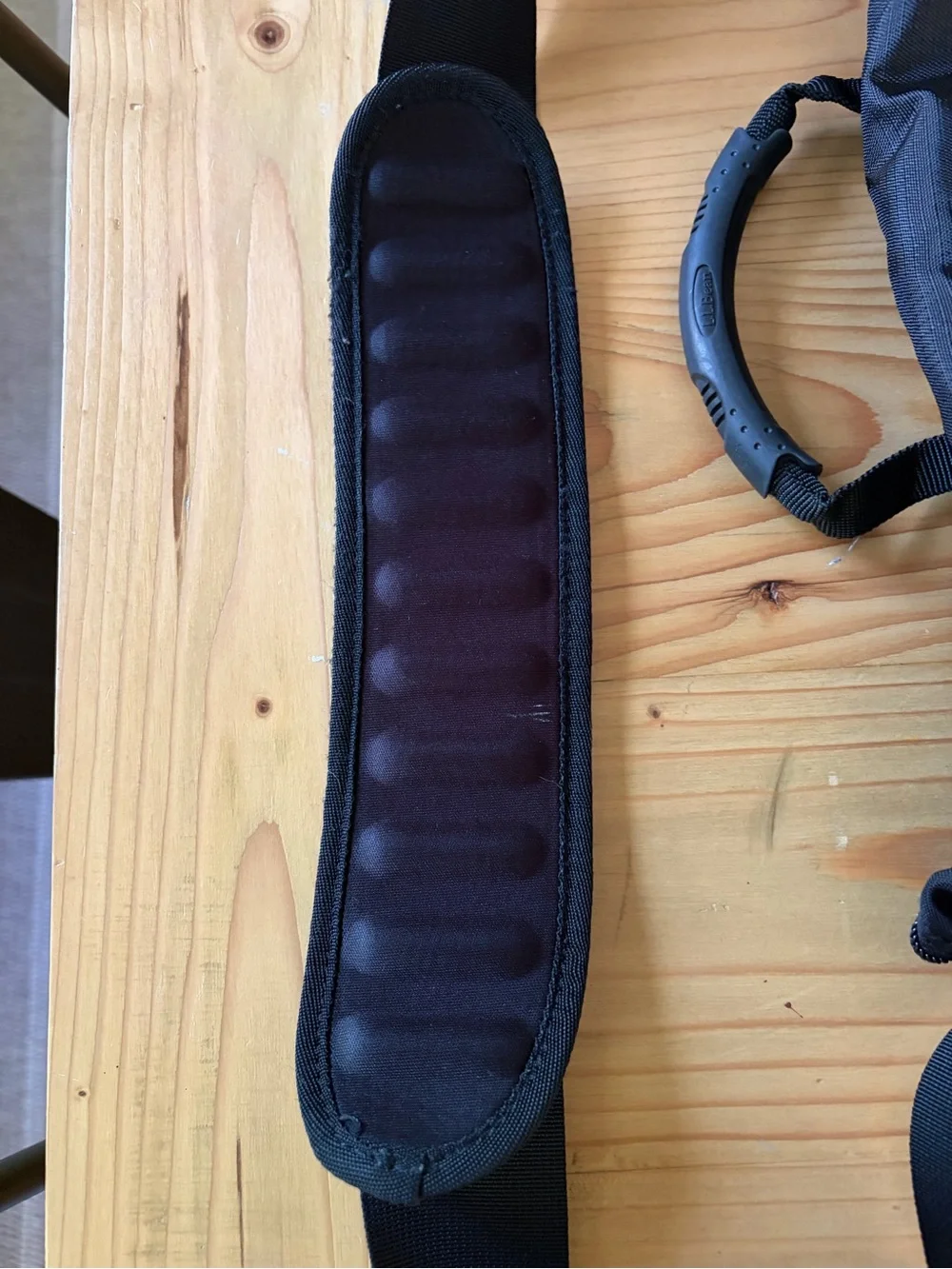 L.L. Bean black nylon Messenger bag crossbody, laptop, computer travel shoulder